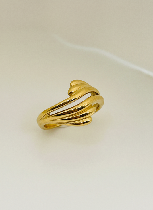 Golden Cascade Ring