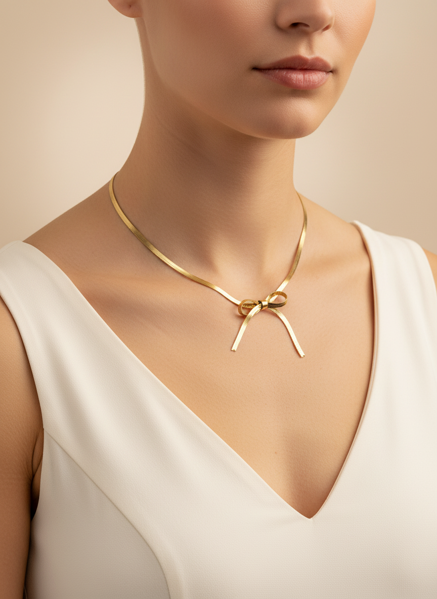 Bow Statement Necklace