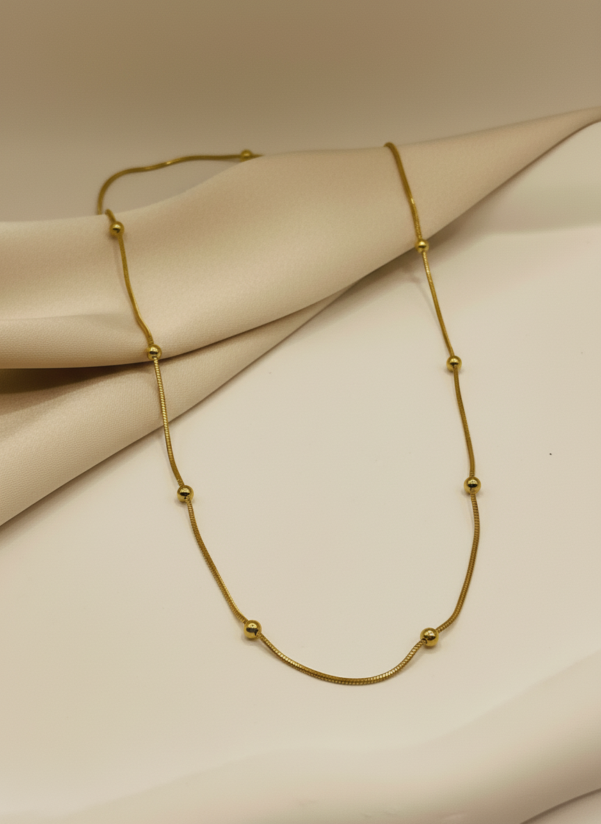 Simple Beaded Snake Chain