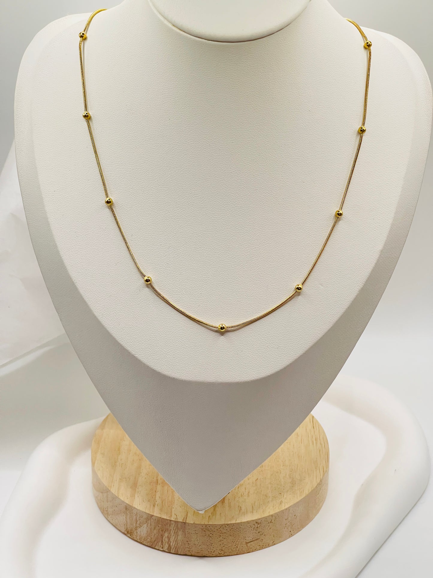 Simple Beaded Snake Chain