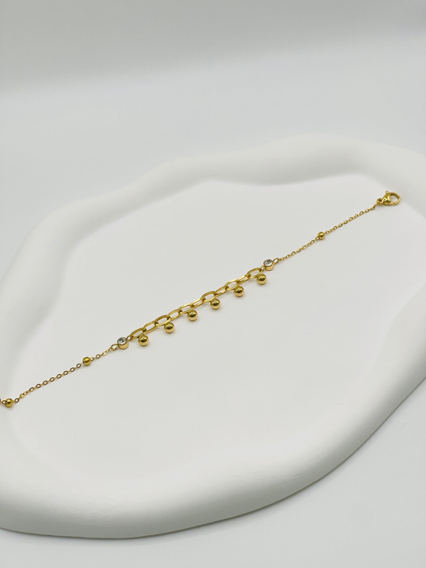 Golden Dangle Charm Bracelet