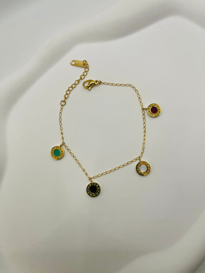 Colorful Roman Charm Bracelet