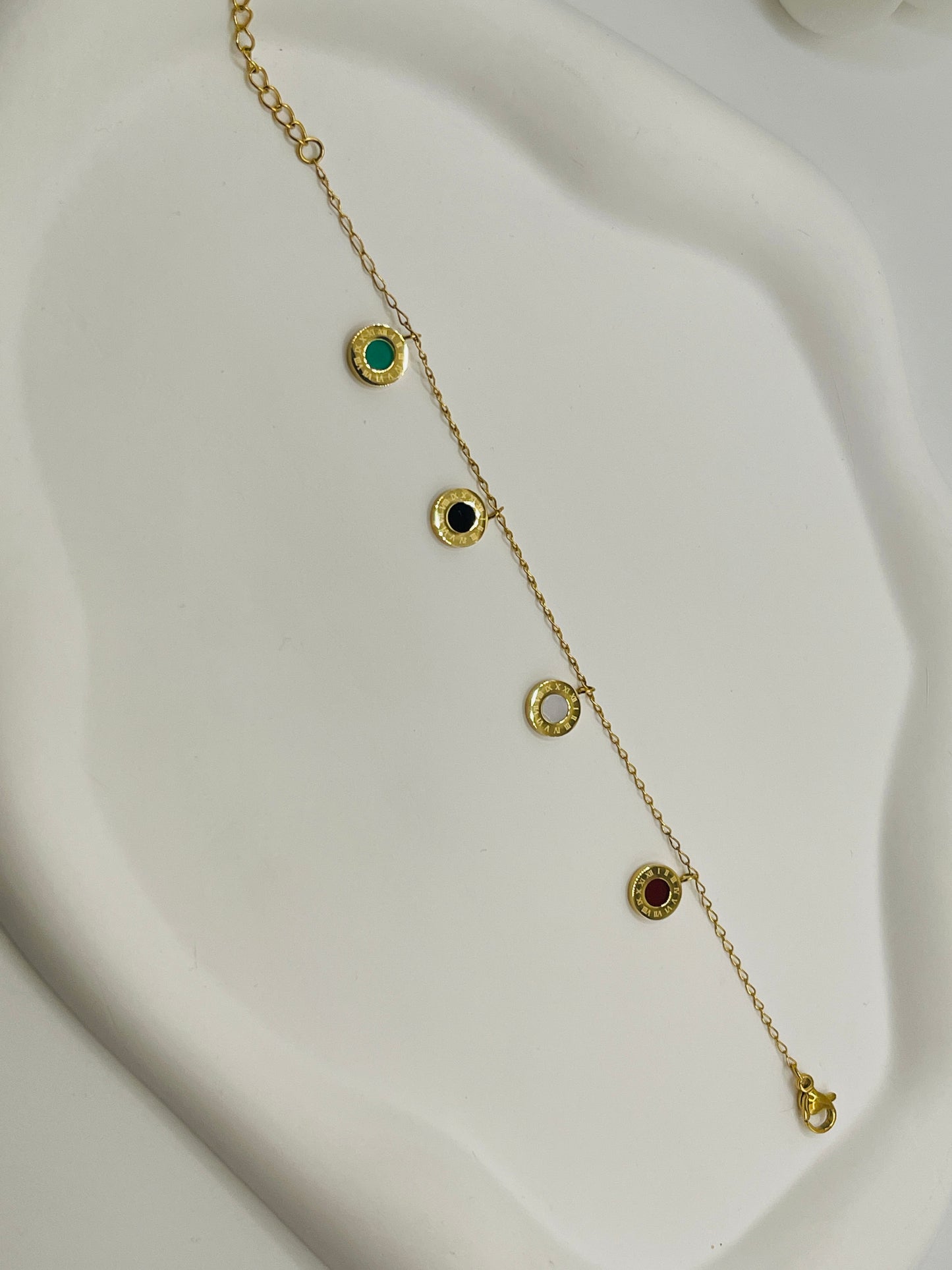 Colorful Roman Charm Bracelet