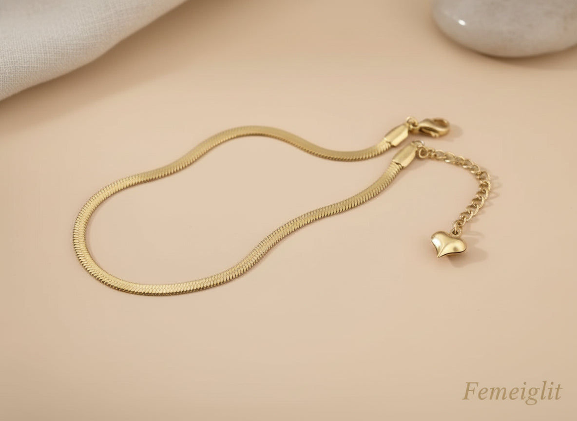 Sleek Snake Chain Anklet