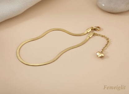 Sleek Snake Chain Anklet