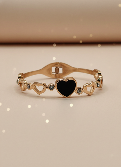 Kids Heart Rose Gold Bangle