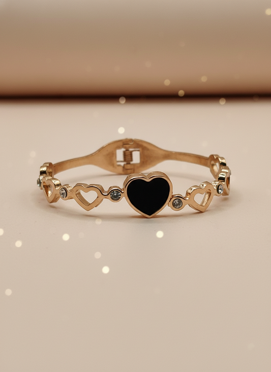 Kids Heart Rose Gold Bangle