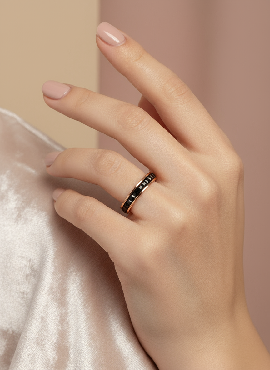 Adjustable Crystal Solitaire Ring | Rose Gold