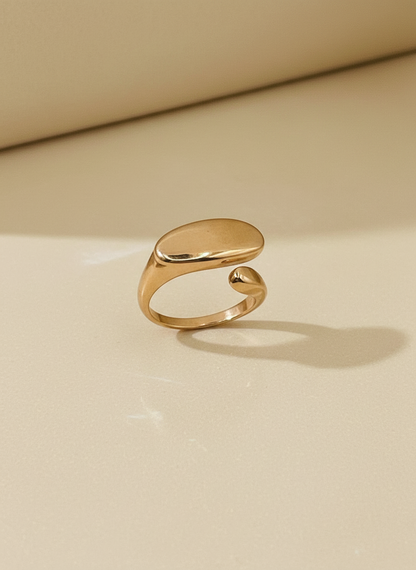 Rose Gold Sculptural Dome Open Ring
