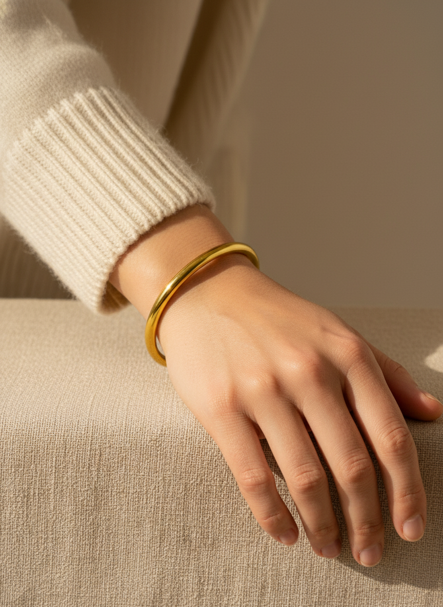 Classic Gold  Minimal Bangle