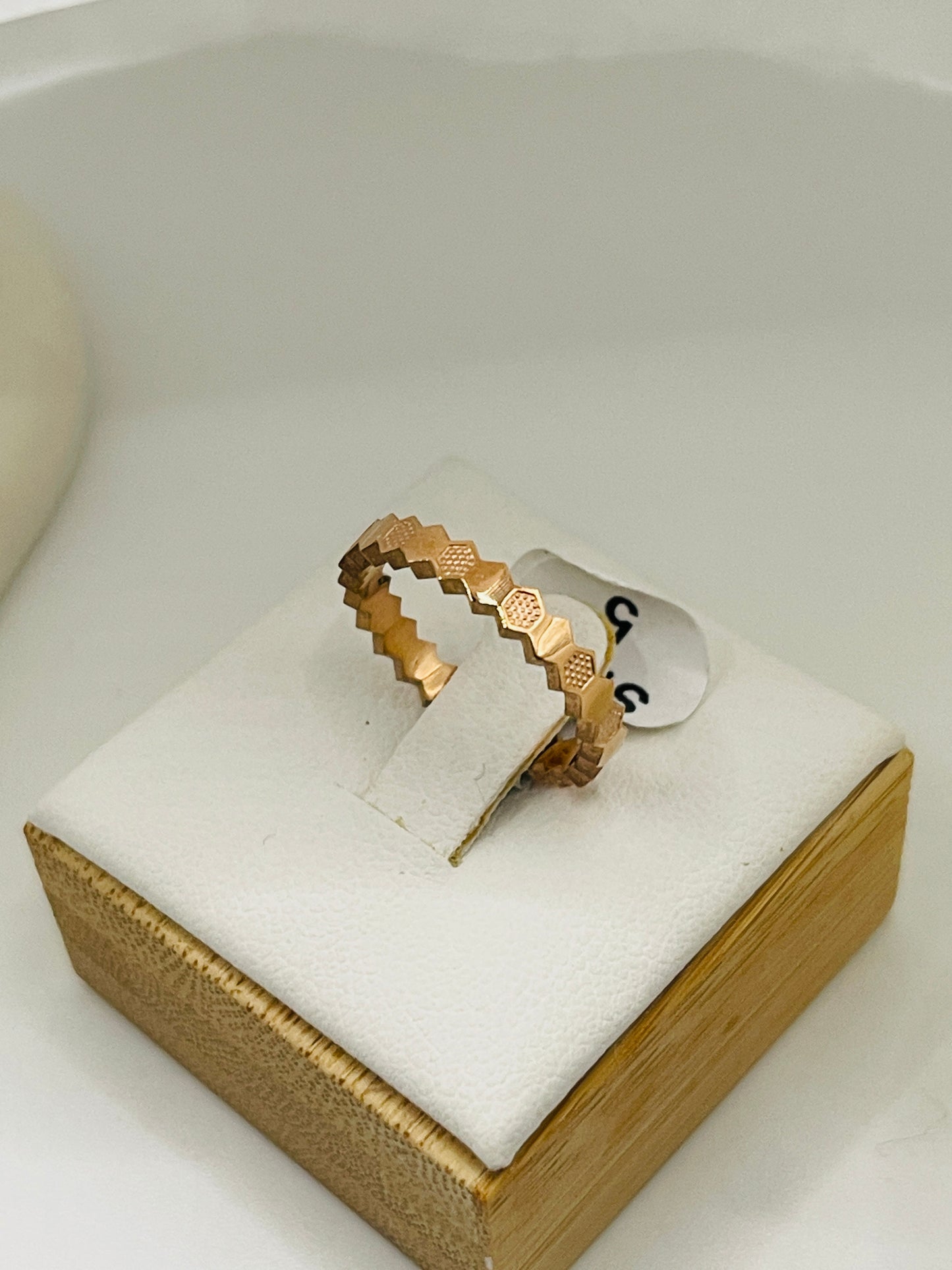 Honey Comb Rose Gold Ring