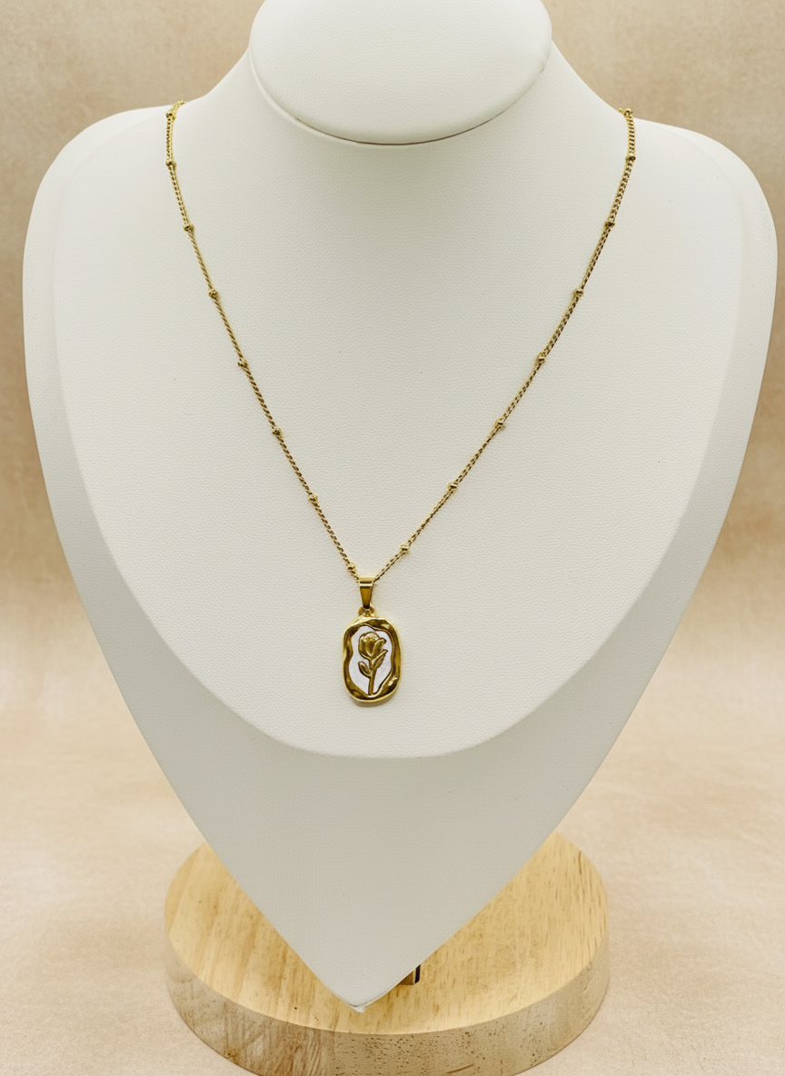 Gold Bloom Medallion Necklace
