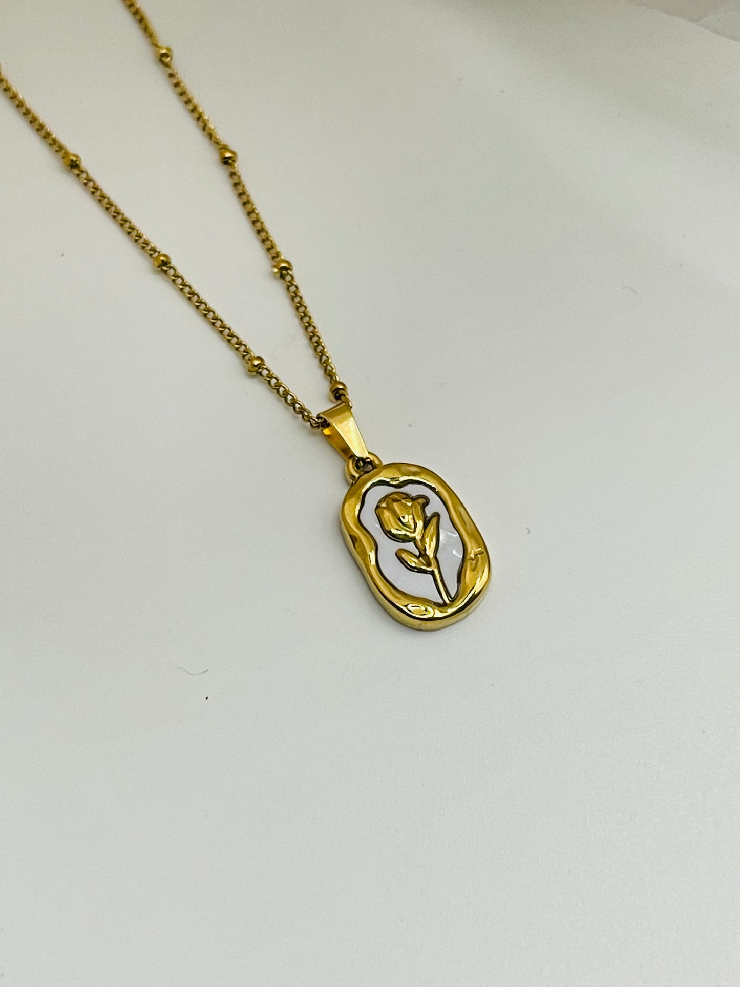 Gold Bloom Medallion Necklace