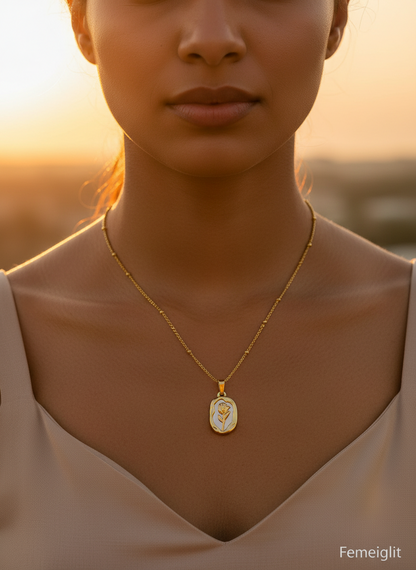 Gold Bloom Medallion Necklace