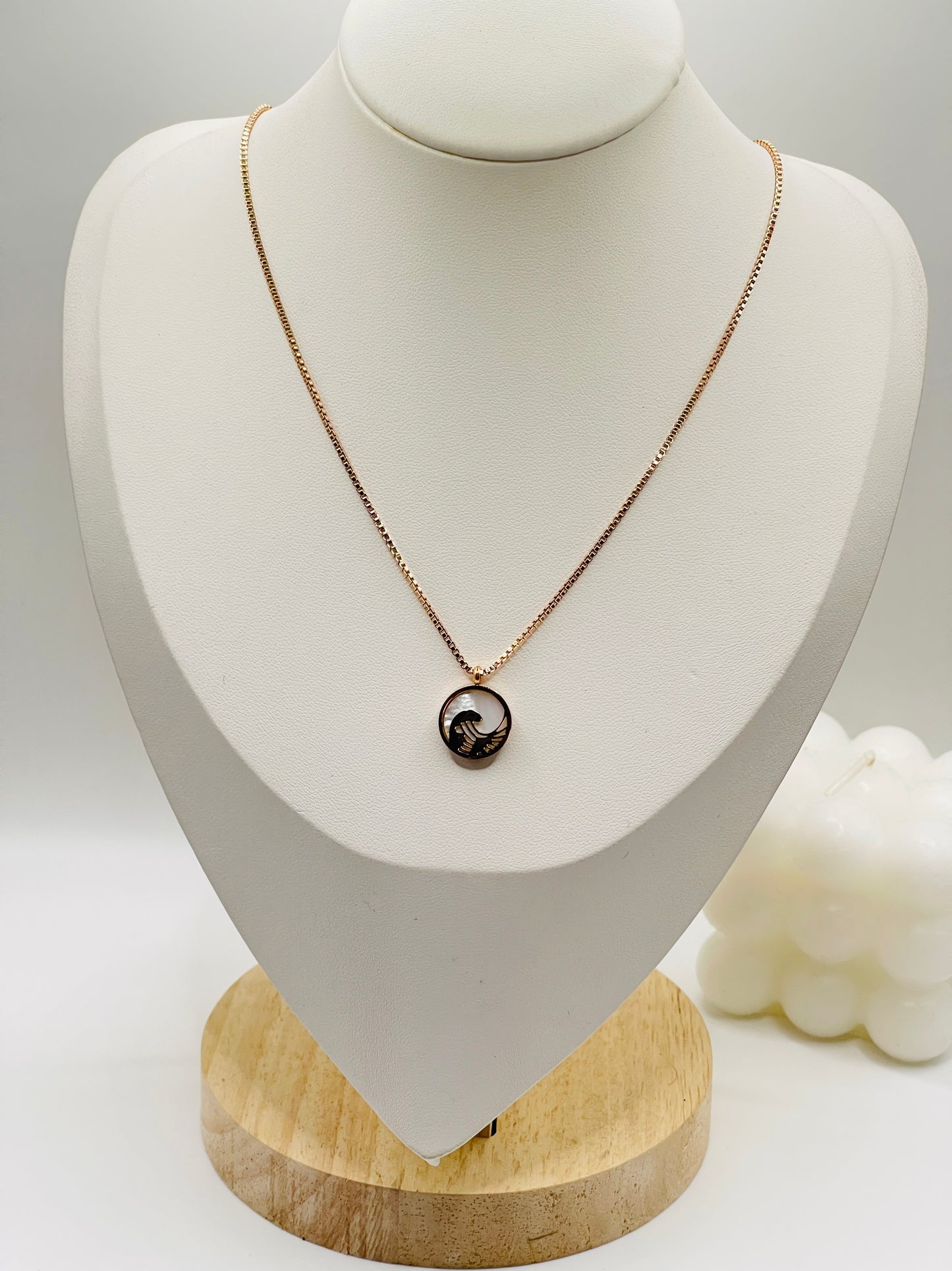 Rose Gold Wave Necklace