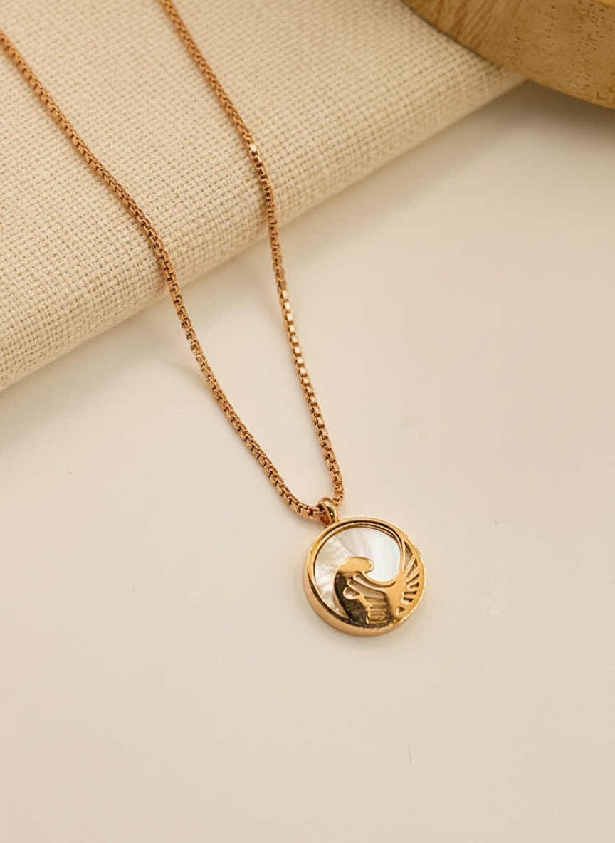 Rose Gold Wave Necklace