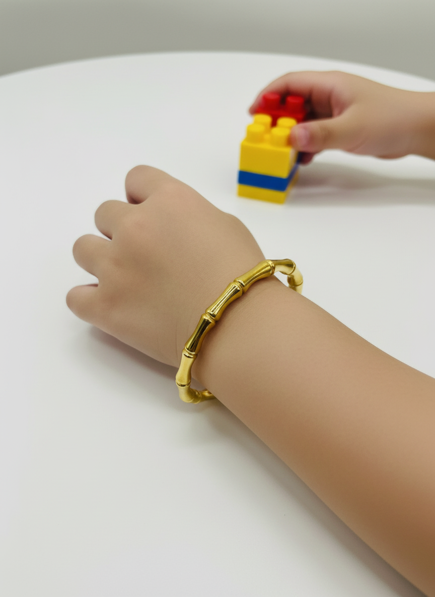 Kids Gold Bamboo Bangle