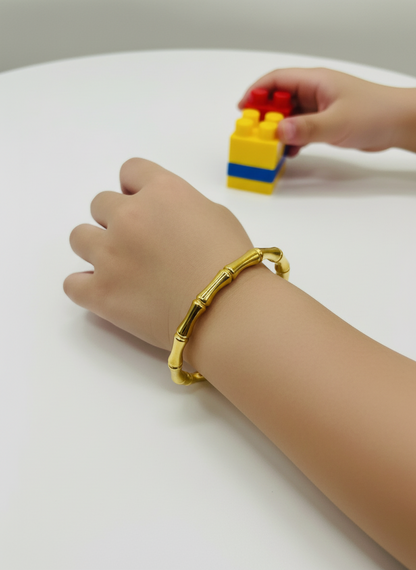 Kids Gold Bamboo Bangle