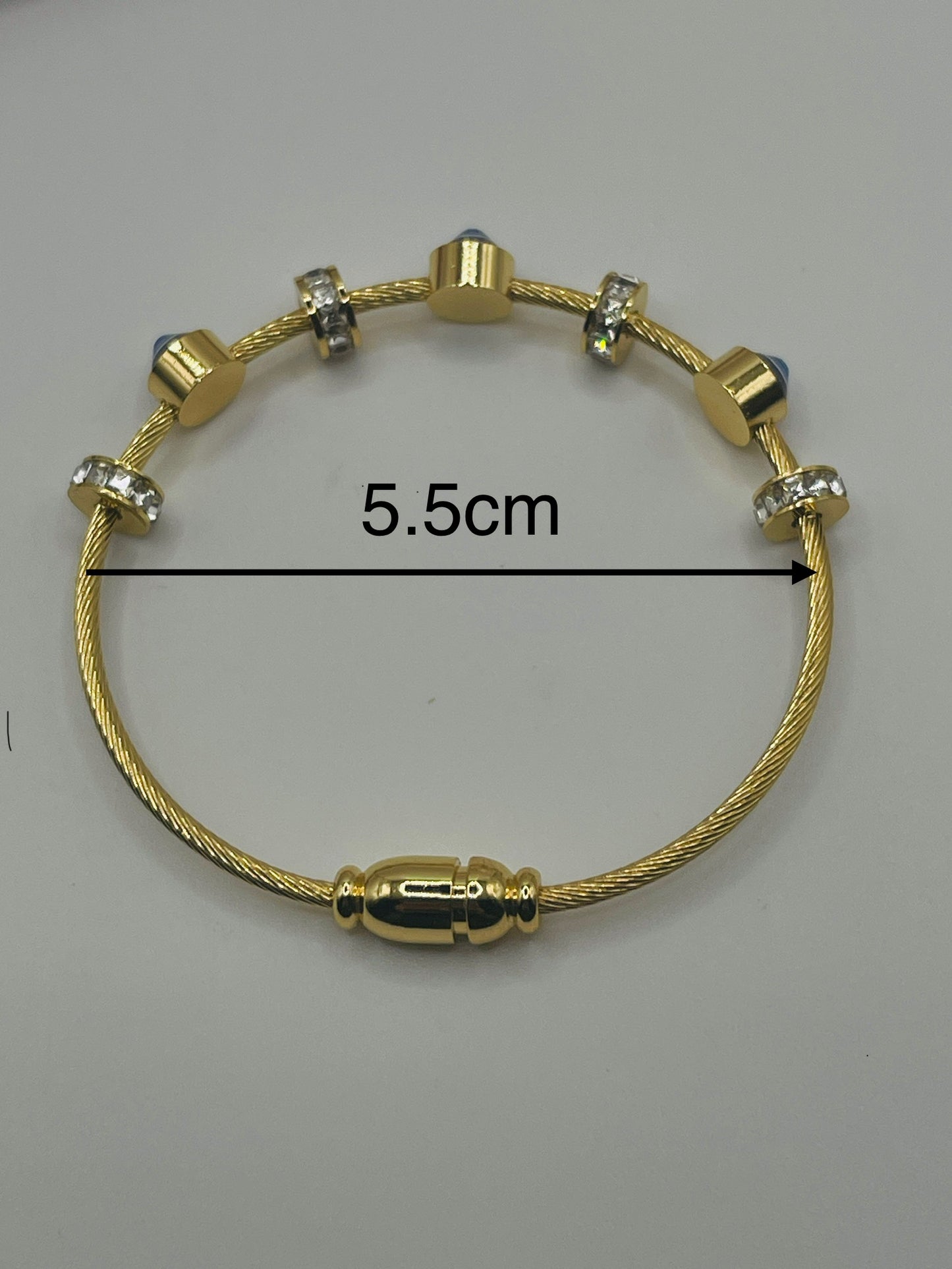 Kids Gold Evil Eye Bangle