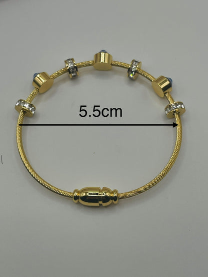 Kids Gold Evil Eye Bangle