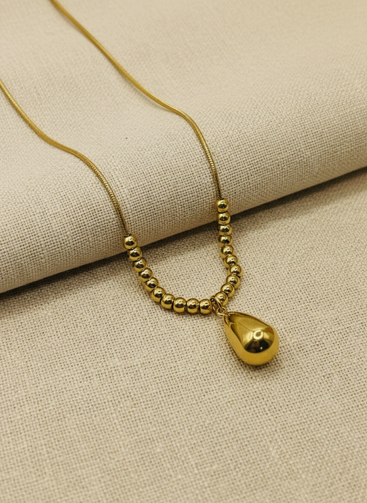 Gold Teardrop Necklace