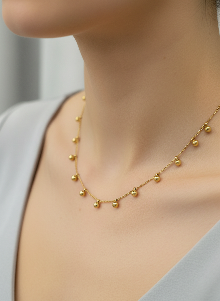 Gold Plated  beaded Chain