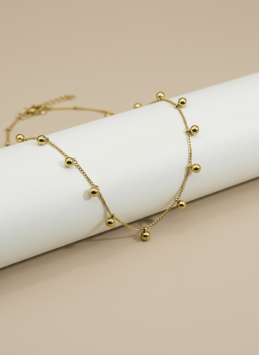 Gold Plated  beaded Chain