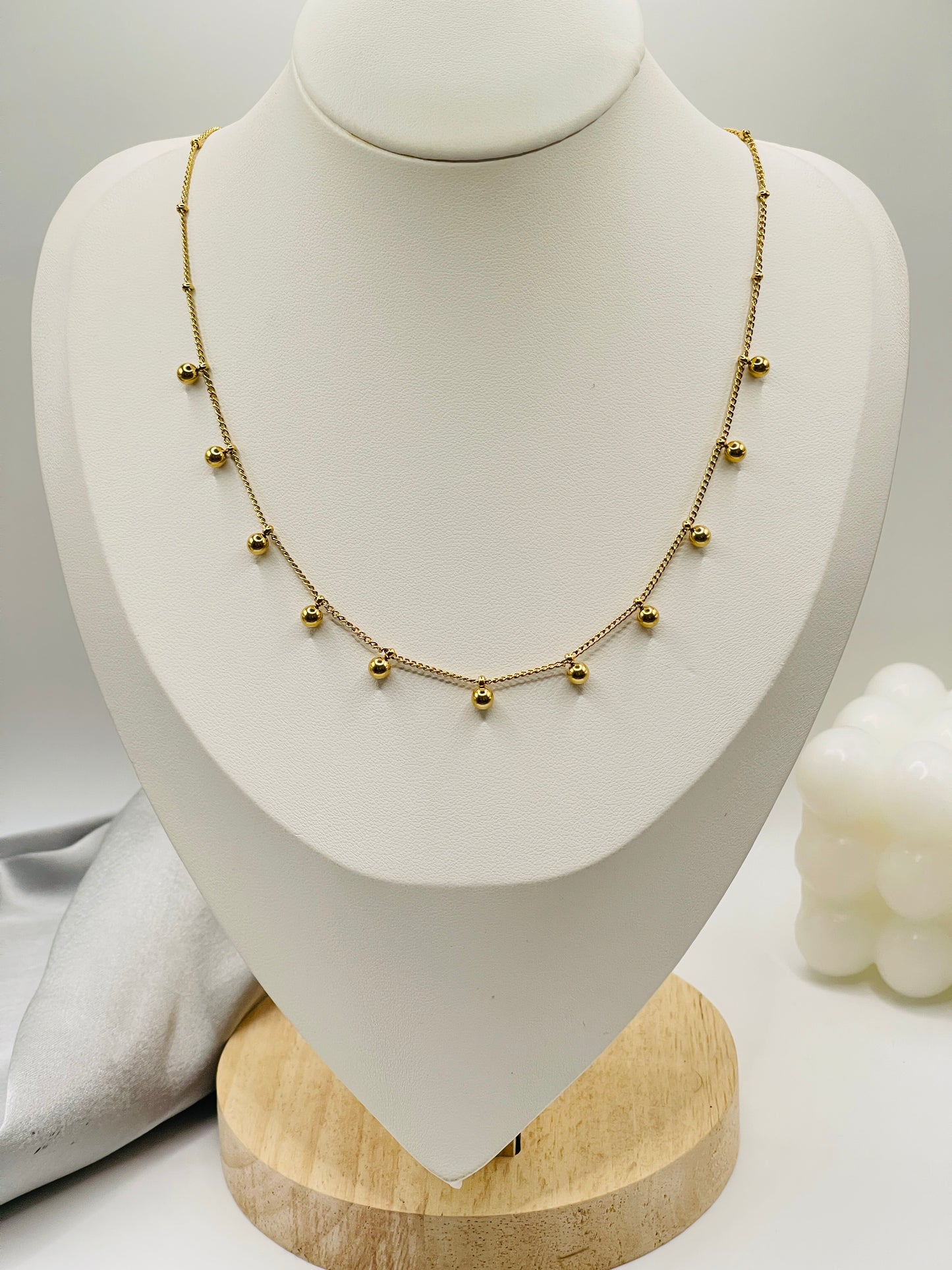 Gold Plated  beaded Chain