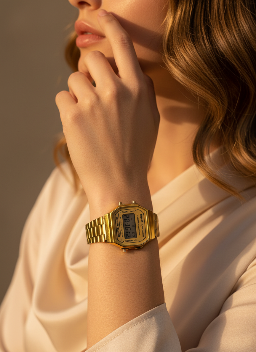Classic Gold Digital Watch
