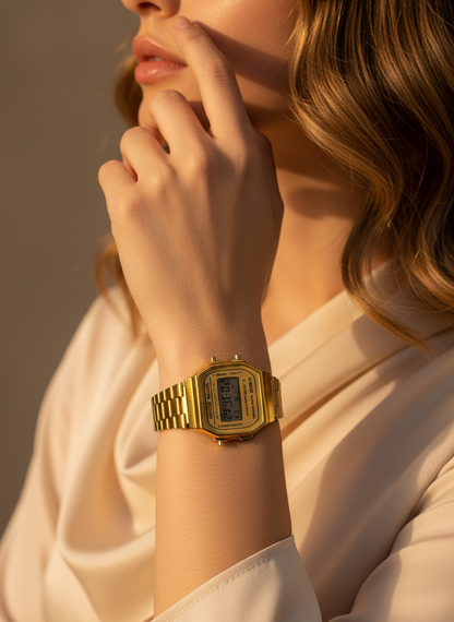 Classic Gold Digital Watch