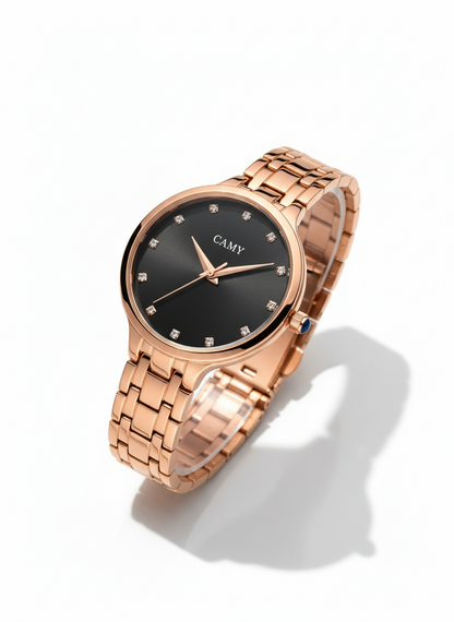 Rose Gold-Tone Classic Round Watch