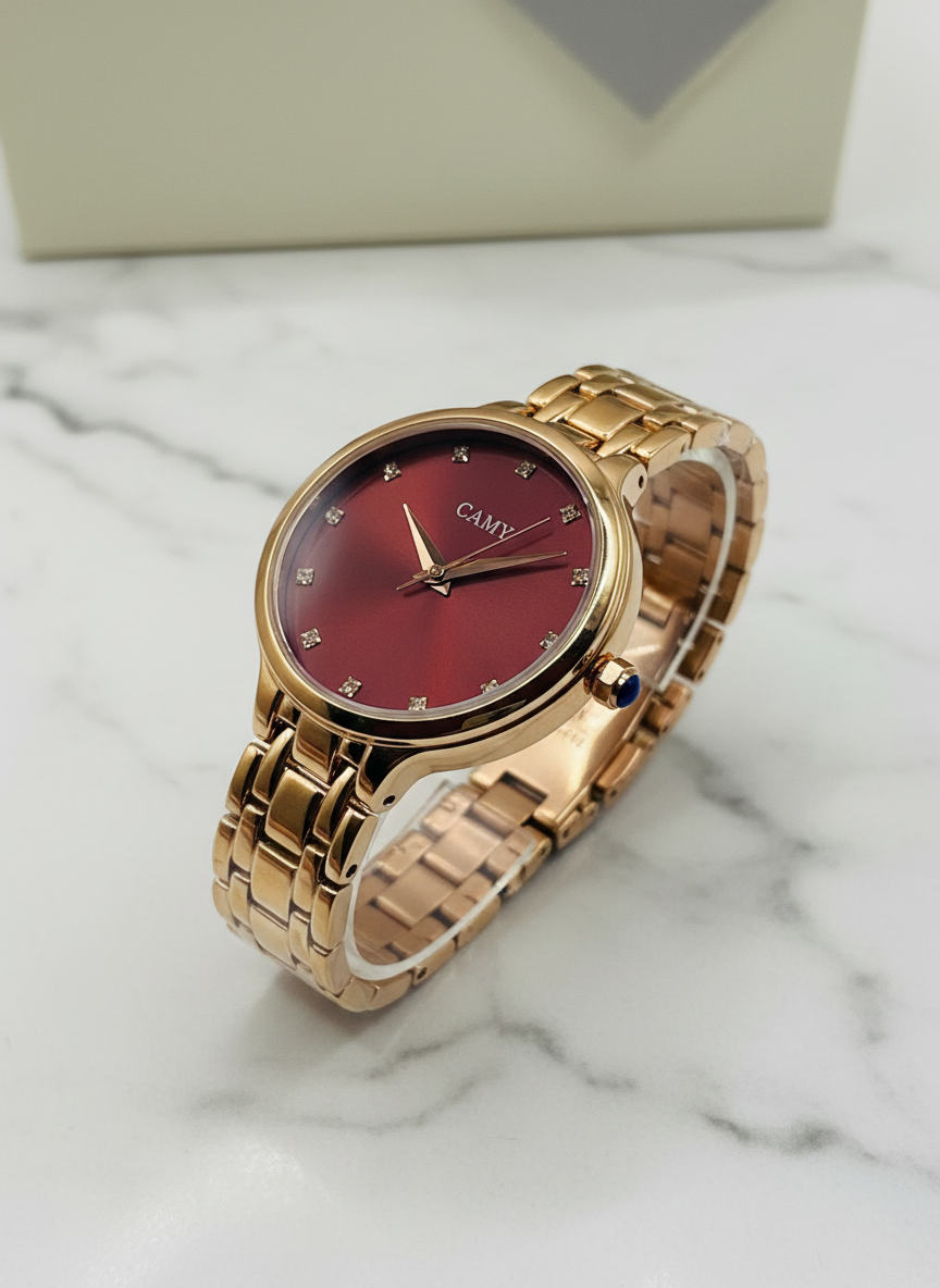 Rose Gold-Tone Classic Round Watch