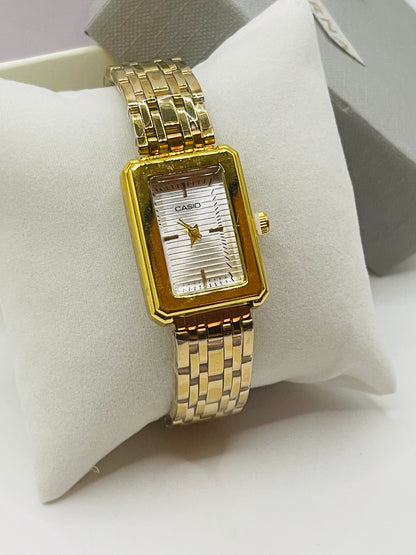 Gold-Tone Circuit Board Dial Dress Watch