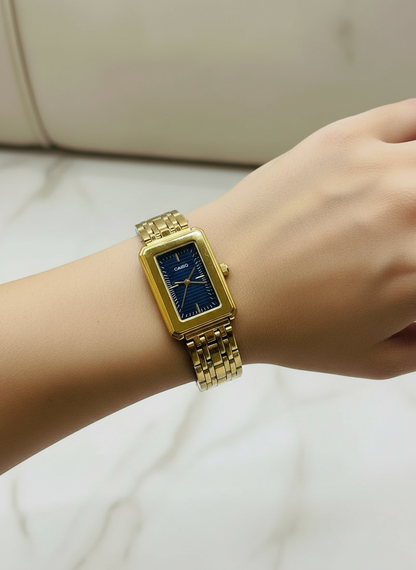 Gold-Tone Circuit Board Dial Dress Watch