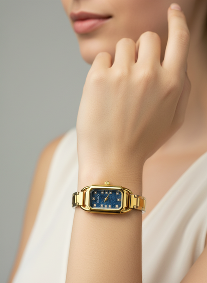 Casio Gold Tone Vintage Style Rectangle Watch