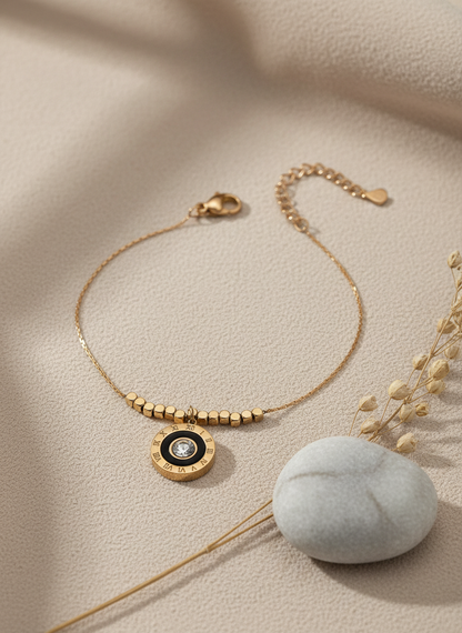 Rose Gold MOP Roman Numeral Bracelet