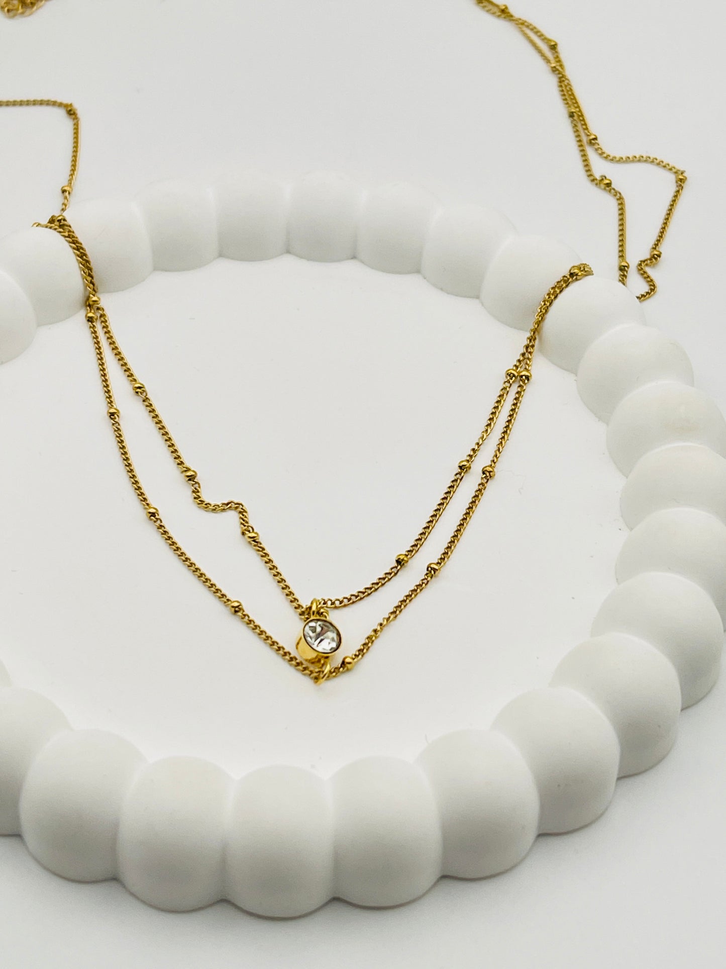 Gold Lumina Bezel Waist Chain