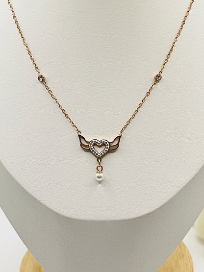 Rose Gold "Angelic Love"  Necklace