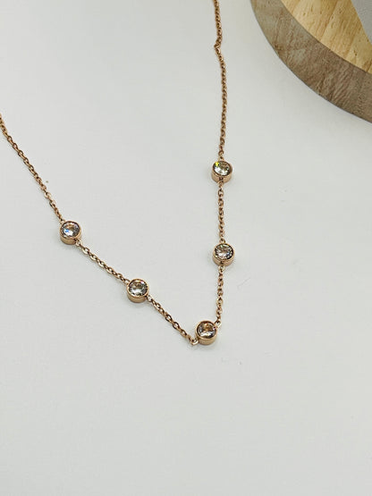 Rose Gold Dew Drop Necklace