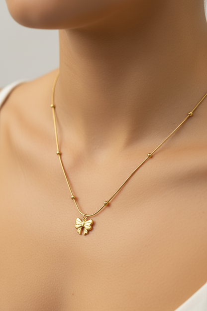 Ribbon Bow Necklace
