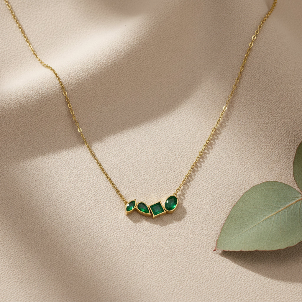 Emerald Grace Gold-Plated Chain