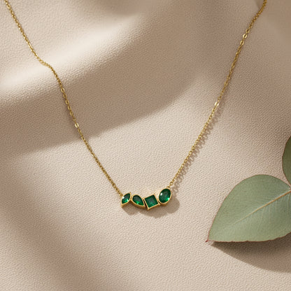 Emerald Grace Gold-Plated Chain
