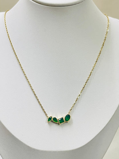 Emerald Grace Gold-Plated Chain