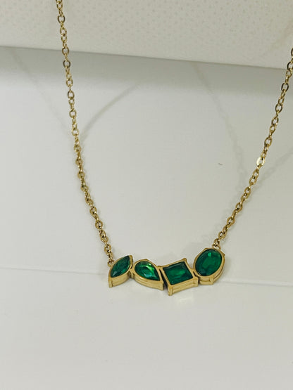 Emerald Grace Gold-Plated Chain