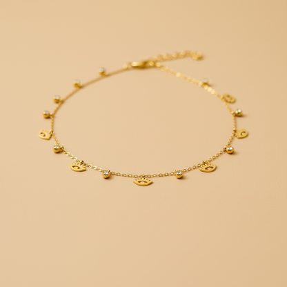 Gold Evil Eye Charm Necklace
