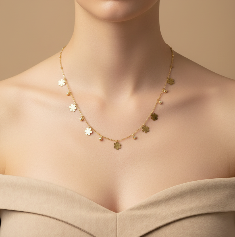 Clover Charm Chain Necklace