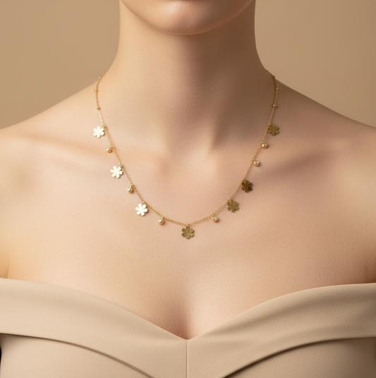 Clover Charm Chain Necklace
