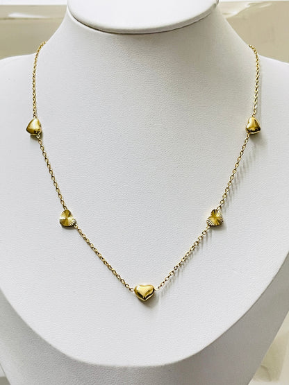 Eternal Love: Gold Heart Drip Chain