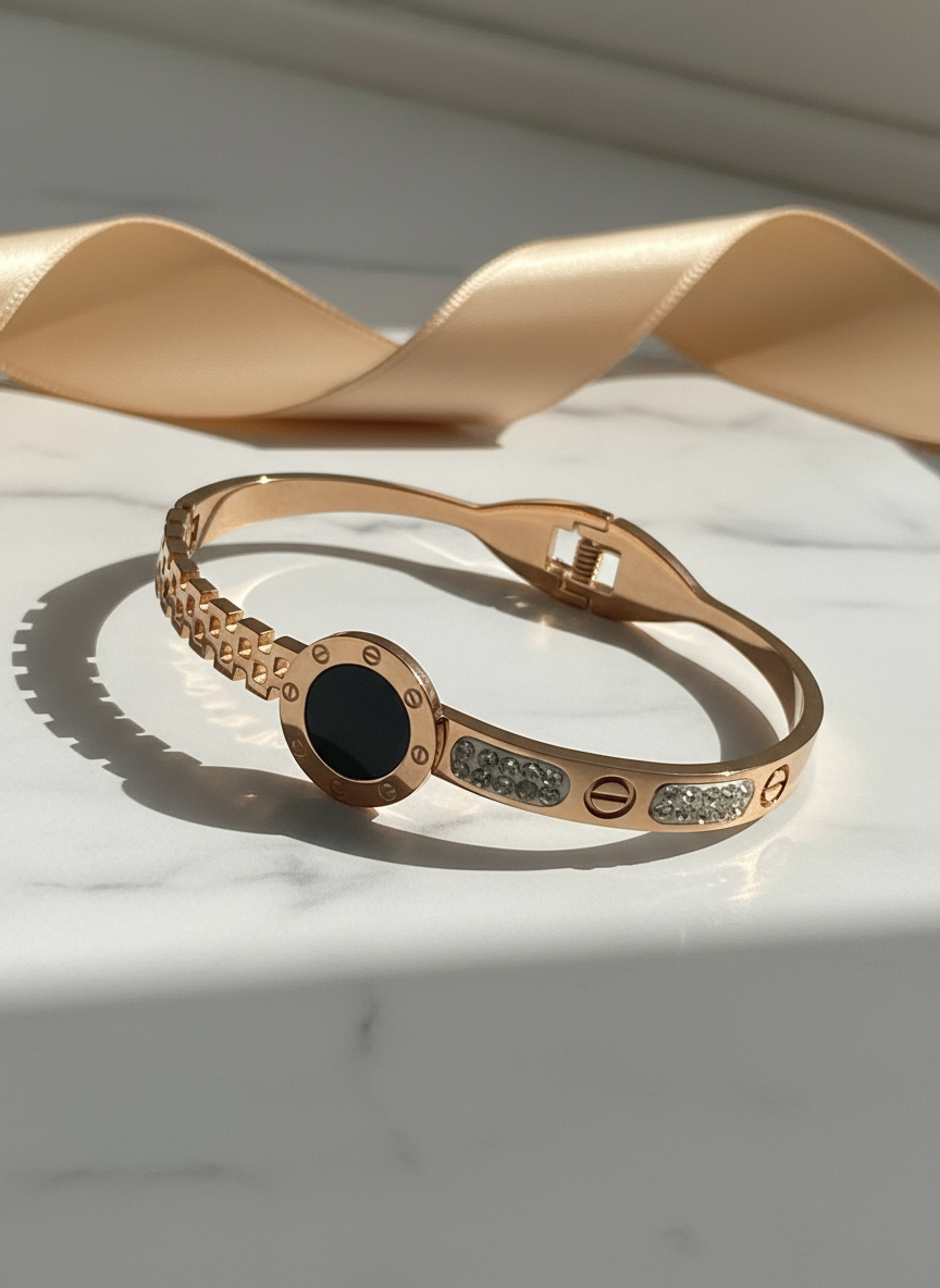 Signature Link Rose Gold Bangle