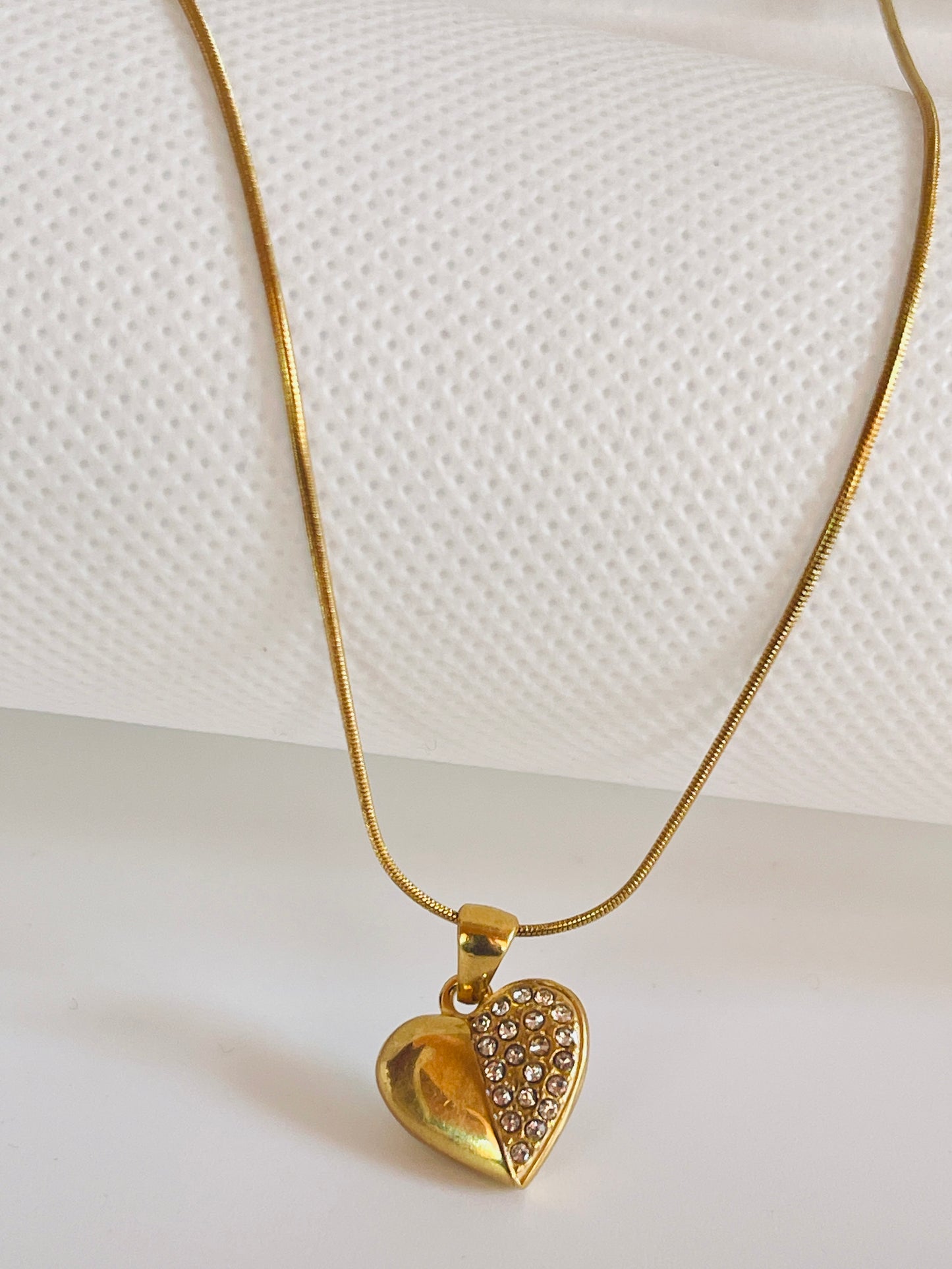 Golden Heart Spark Pendant Necklace